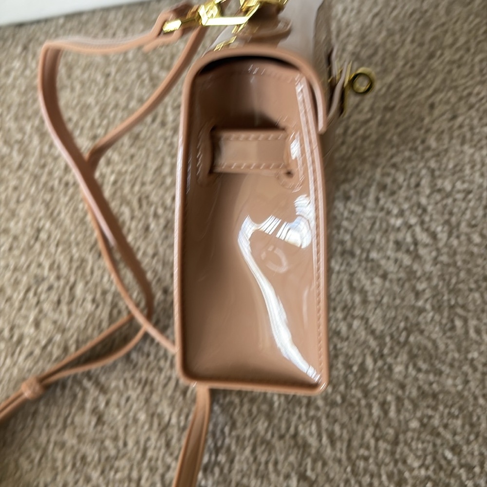 Small patent, tan bag; NWOT - Picture 4 of 8
